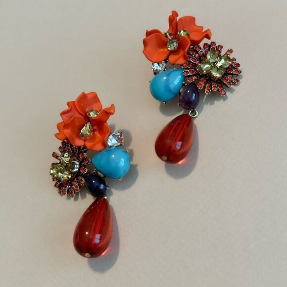 Crystal drop earrings N1060 - Picture 3 of 5